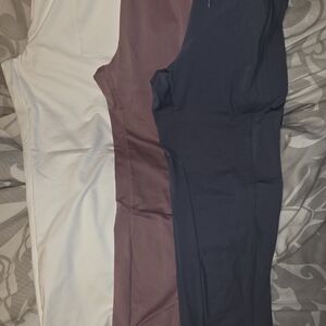 No Boundaries White, Brown, and Gray Joggers